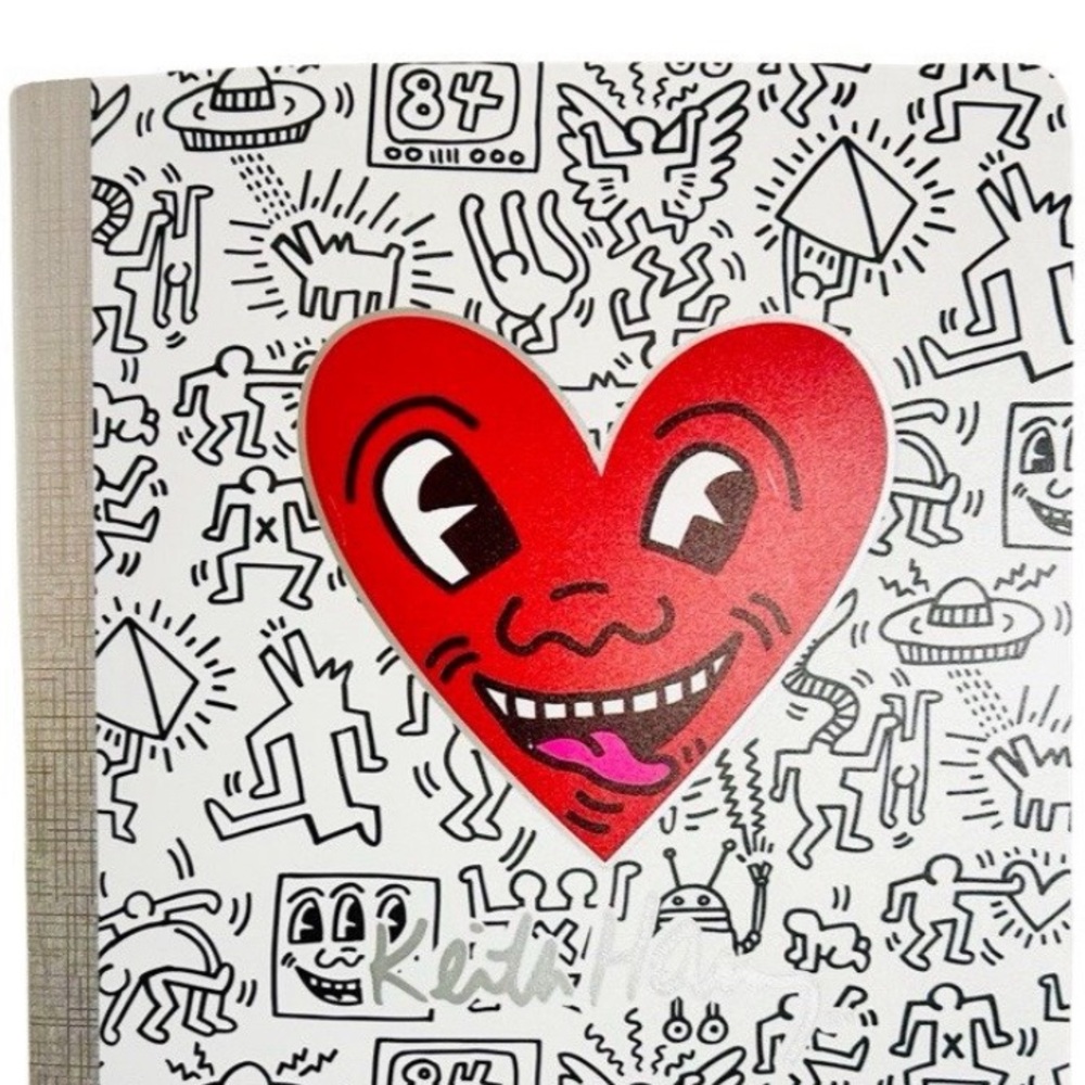 Keith Haring Composition Notebook Heart